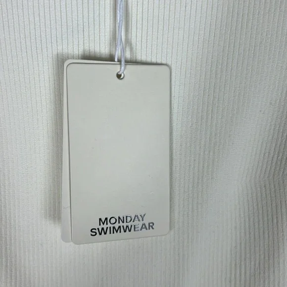 Monday Swimwear Camerelle Dress in Ivory Knit Rib - Picture 7 of 10